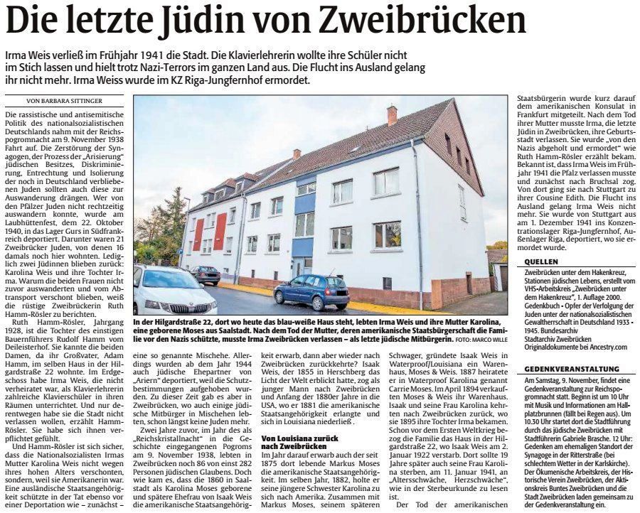 Die Synagoge in Zweibrücken (RheinlandPfalz)